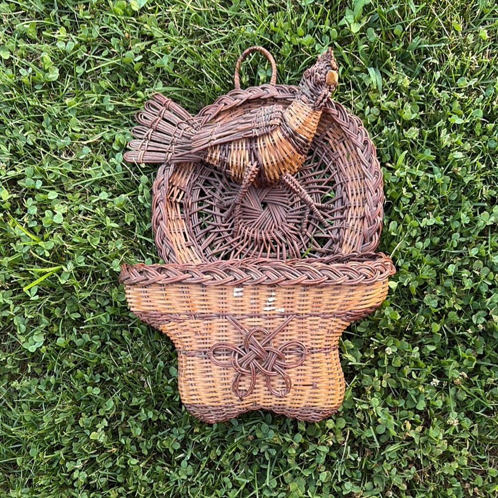 Hand Crafted Brown Woven Basket Decor